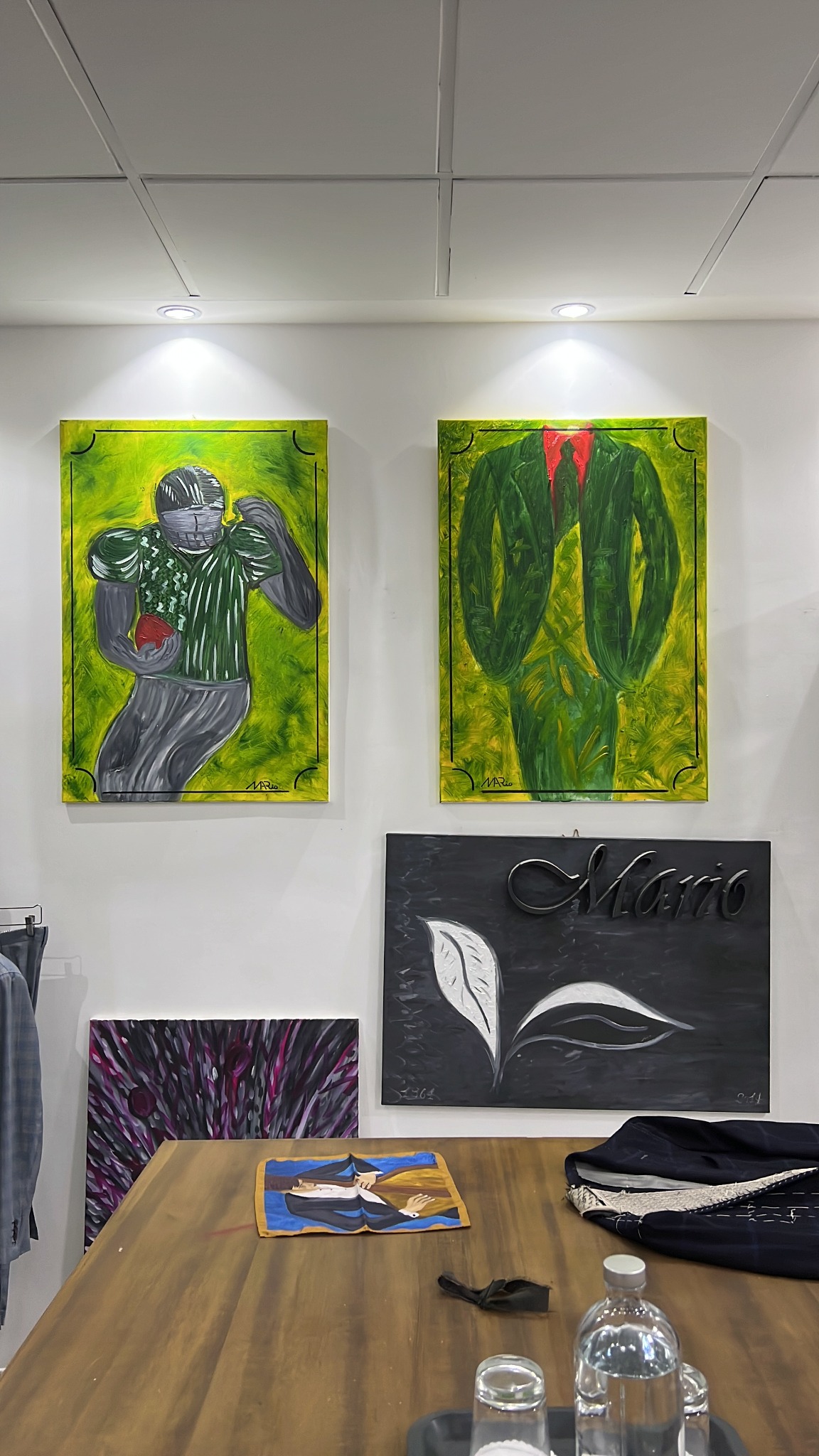 Paintings in the creative space