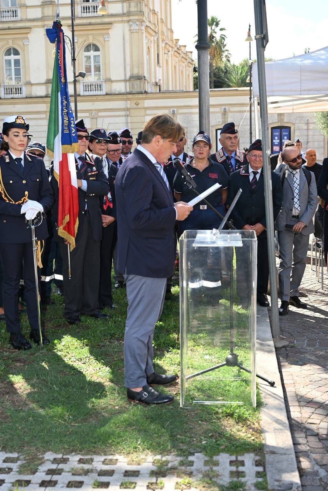 Mario Muscariello serving as Master of Ceremony during the September 11 commemoration in Pompeii