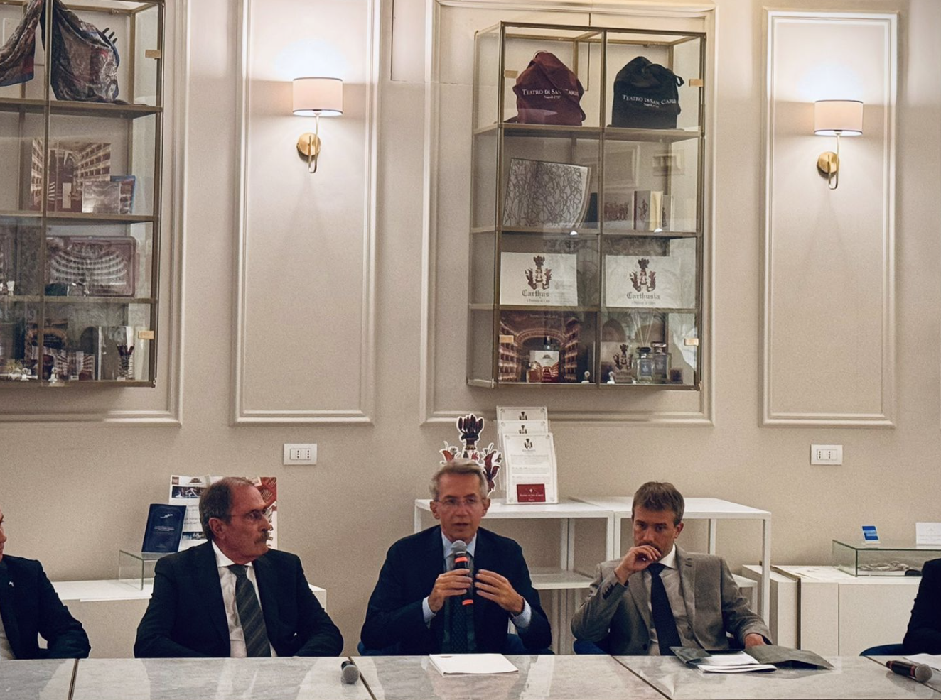 Press conference presenting the agreement involving Pompeii and Teatro di San Carlo